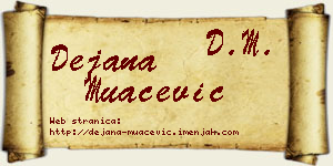 Dejana Muačević vizit kartica